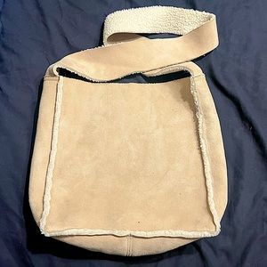 Gap faux fleece and faux suede style purse/tote bag.